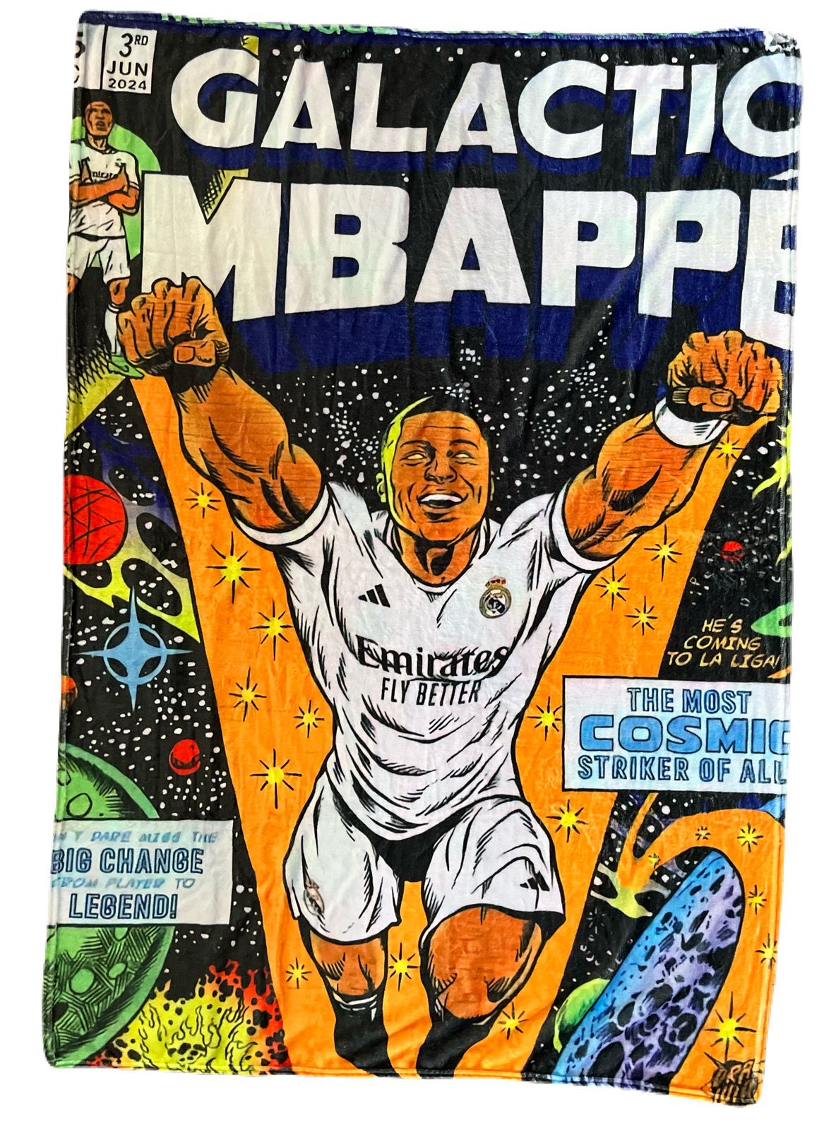 Exclusiva! Cobija Frazada Mbappe Comic 